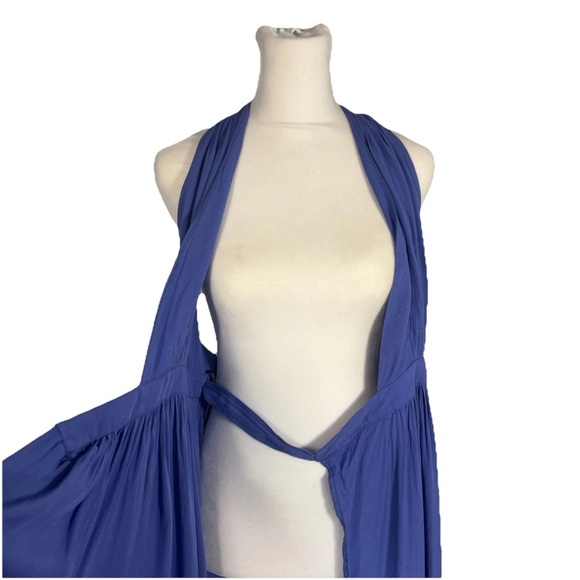 Lulus Magical Movement Periwinkle Blue Wrap Maxi Dress Size Medium - Picture 5 of 7